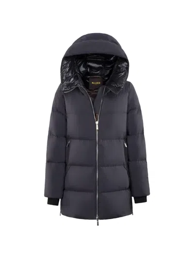 Moorer Carinzia Hooded Quilted Jacket In Black