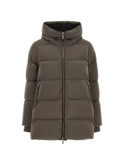 Moorer Carinzia Quilted Single-breasted Coat In 브라운