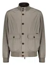 Moorer Bomber Jacket In Fabric In Green