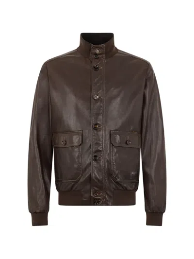Moorer Carlos Jacket In Brown