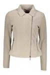Moorer Carlotta Leather Jacket In Neutral