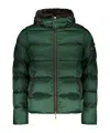 Moorer Casciano-fur-sh Hooded Down Jacket In Green