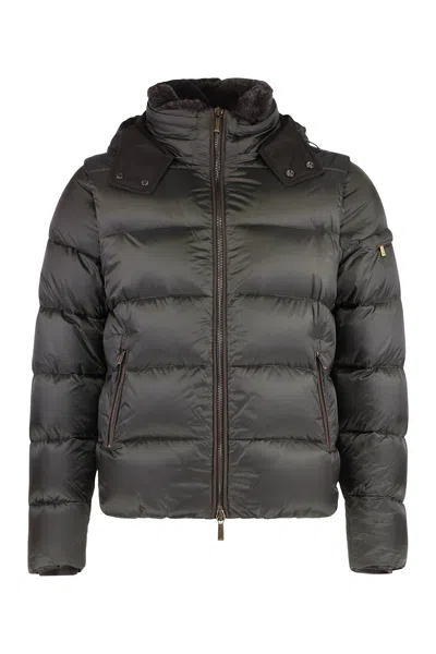 Moorer Casciano Hooded Down Jacket In Green