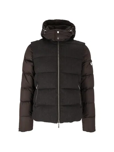 Moorer Casciano-se9 Hooded Padded Jacket In 브라운