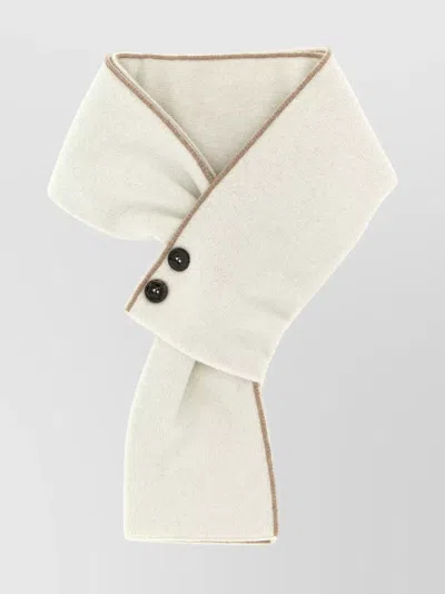MOORER CASHMERE SCARF CONTRAST TRIM