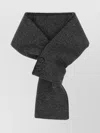 Moorer Twisted Mongolian Cashmere Scarf With Contrast Detail In Black
