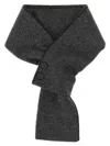 Moorer Twisted Mongolian Cashmere Scarf With Contrast Detail In Black