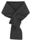 Moorer Twisted Mongolian Cashmere Scarf With Contrast Detail In Black