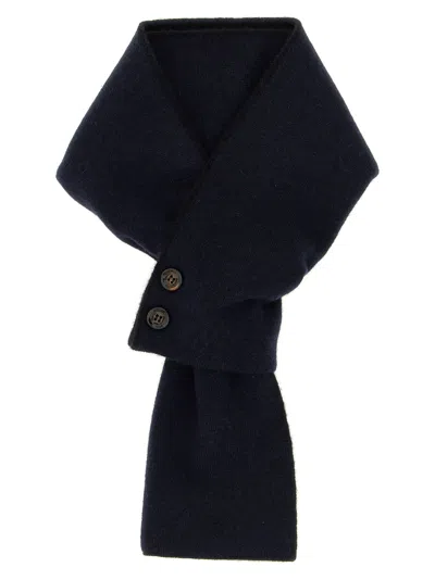 Moorer Cashmere Scarf Scarves And Foulards Blue In Black