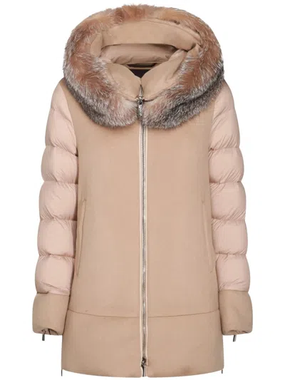 Moorer Cashmere Wool Double-faced Coat In Brown