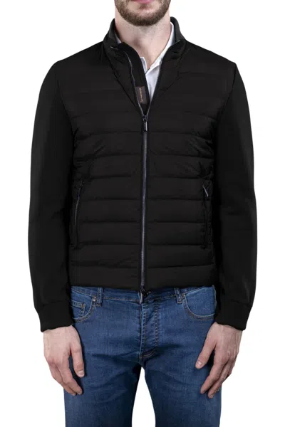 Moorer Cattaneo S3r Quilted Down Bomber Jacket In Nero In Black