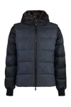 Moorer Celik Hooded Down Jacket In Blue