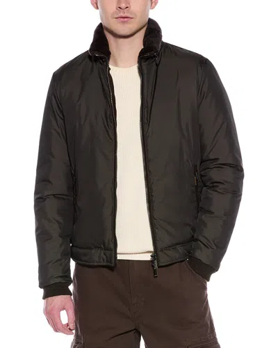 Moorer Celotti Down Bomber Jacket In Brown