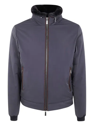 MOORER CELOTTI-LAM-WK FUR-COLLAR JACKET