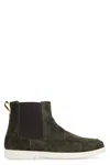 Moorer Cesar Suede Chelsea Boots In Green