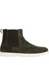Moorer Cesar Suede Chelsea Boots In Green