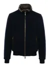 Moorer Wool Blend Bellati Down Jacket In Black