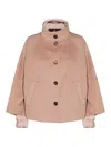Moorer Beige Wool Down Jacket In Beige