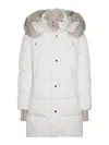 Moorer White Wool Down Jacket In White
