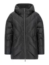 Moorer Wanita Quilted Down Jacket In Black
