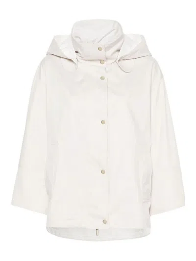 Moorer Lawrie-adb Hoodd Jacket In Cream