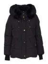 Moorer Quilted Jacket With Removable Fur Hood In Black