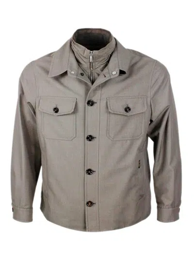 Moorer Chaqueta Casual - Beis In Gray