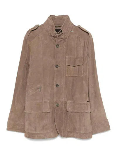 Moorer Portoleather Jacket In Light Brown
