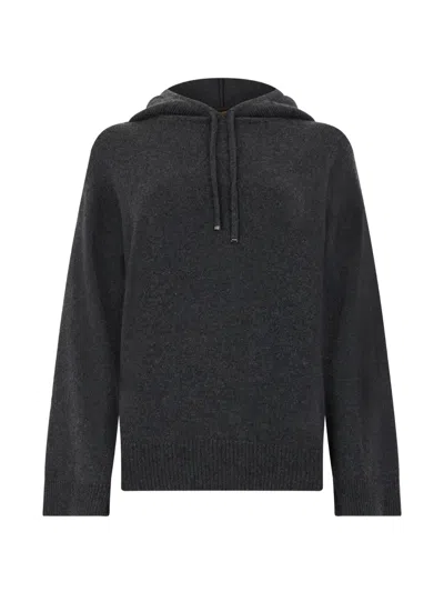 Moorer Charupkt Drawstring-hooded Sweater In Gray