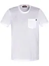Moorer Chest-pocket Cotton T-shirt In 白色