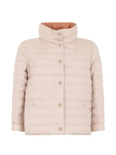 Moorer Cindy-thc Reversible Quilted-down Jacket In Neutral