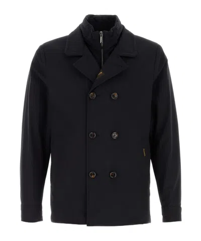 Moorer Classic Double-breasted Jacket In Blue