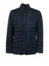 Moorer Classic Fit Three Button Jacket In Blue