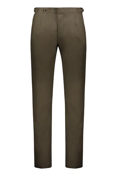 Moorer Classic Wool Mix Trousers In Animal Print