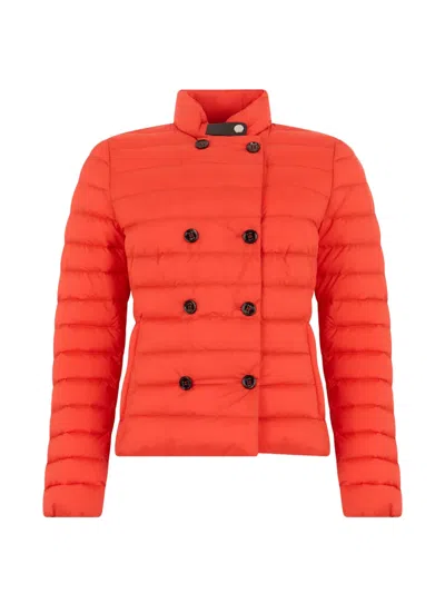Moorer Clement-s3 Double-breasted Quilted Jacket In Red