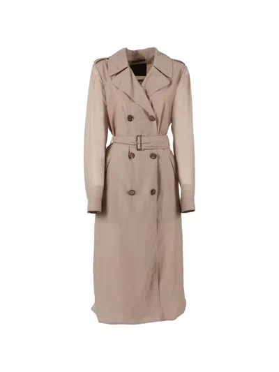 Moorer Cleopatra Belted Jacket In Brown