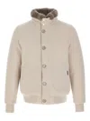 Moorer Cleros Mrw Button-fastening Bomber Jacket In Multi