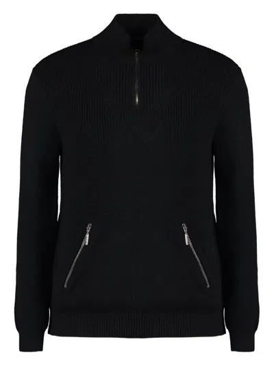 MOORER CLOUD ZIP-NECK SWEATER