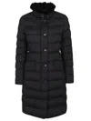 Moorer Vetiver Long Down Jacket In Black