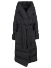 Moorer Long-sleeved Hooded Down Jacket In Black