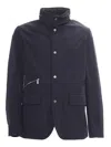 Moorer Sten-at Technical Fabric Jacket In Blue