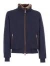 Moorer Bellati-mrw Jacket With Plush Lining In Blue