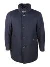 Moorer Wool Blend Coat In Blue