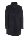 Moorer Bond-fur-le Jacket In Blue