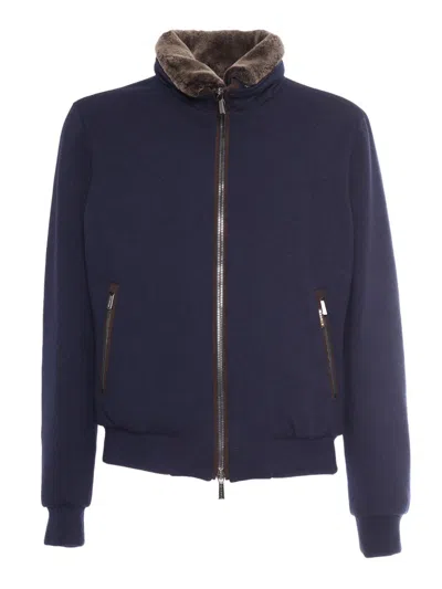 Moorer Coat In Blue