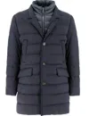 Moorer Abrigo Corto - Azul Oscuro In Dark Blu