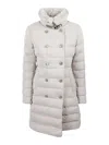 Moorer Long Padded Jacket In Light Grey