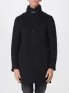 Moorer Classic Black Wool And Cashmere Blend Coat In Multi