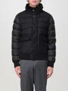 Moorer Button-up Padded Down Jacket In Schwarz