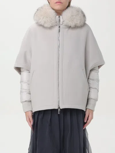 Moorer Coat  Woman Color Dove Grey In White